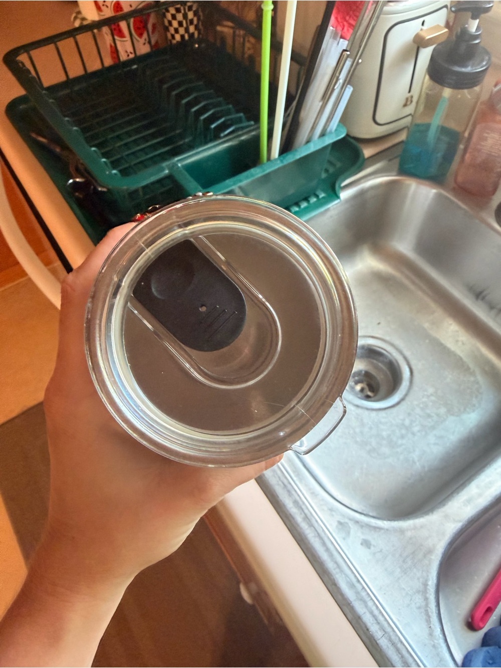 Rae Dunn Black Tumbler with Orange 'Trick or Treat' Lettering - Picture 2 of 3